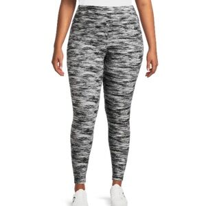 Terra and Sky Gray Multi High Rise Leggings 1X NWT